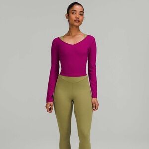 Lululemon Align Long Sleeve Shirt Magenta Purple size 6